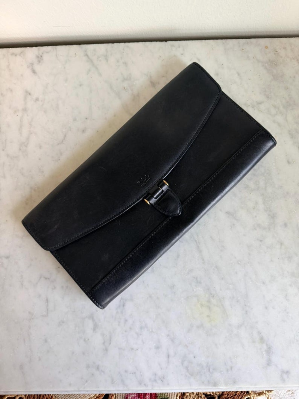 Ralph Lauren Dorian Vachetta Envelope Clutch